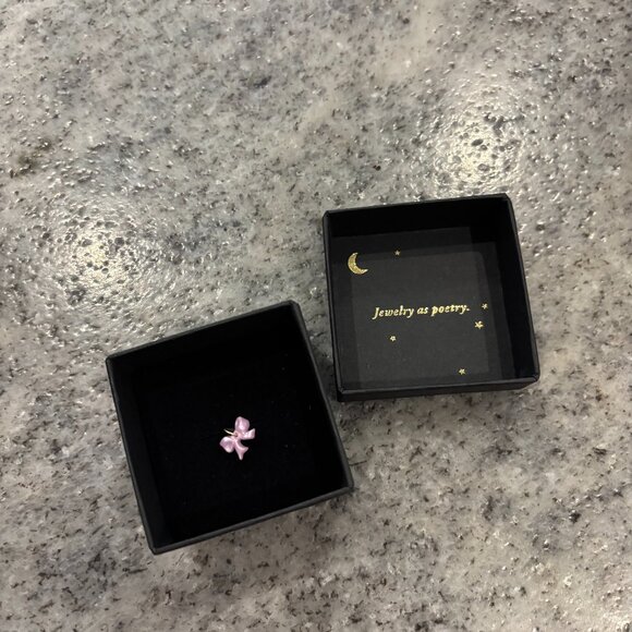 Catbird Jewelry - Catbird Limited Edition "Vintage" Pink Bow Charm with a 14k gold bail